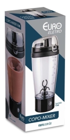 Mixer Euro Home A Pilha Com Copo 450ml Preto