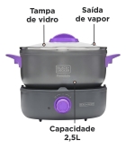 Panela Elétrica C/ Cooktop Black E Decker 700w Pc700-b2 Cor Cinza Frequência 60 Hz