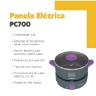 Panela Elétrica C/ Cooktop Black E Decker 700w Pc700-b2 Cor Cinza Frequência 60 Hz