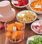Moedor Processador De Alho Elétrico 250ml Recarregável Usb Cor Rosa 110V/220V