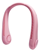 Ventilador De Pescoço Portátil (3 Velocidades) Recarregável Estrutura Rosa Pás Branco Diâmetro 10 Cm Material Das Pás Plástico