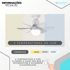 Ventilador De Teto Lâmpada Led Controle Bocal E27 Potente