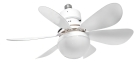 Ventilador De Teto Com Lâmpada Luz 30w E Controle Remoto Estrutura Branco Pás Branco Diâmetro 16.5 Frequência 50 Hz/60 Hz Material Das Pás Plástico Quantidade De Pás 6 85v - 265v Marca B&G SHOPPING