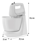 Batedeira Mini Chef Portátil 400w Com 2 Tigelas De 4l