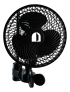 Ventilador Oscilante 20cm Cultivo Indoor Grow Estufa Estrutura Preto Pás Preto Diâmetro 20 cm Material das pás Plástico Quantidade de pás 3
