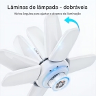 Ventilador De Teto 50w Com Iluminação Led 5 Lâmpadas Design Flor 3 Lâminas 3 Modos