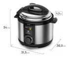 Panela De Pressão Elétrica Electrolux Pce20 de 5L, 60Hz, 900W de Potência PCE20