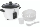 Panela Elétrica Electrolux vapor arroz capacidade 1,3L 7 xícaras manter aquecido panela removível antiaderente tampa vidro RCB50 branca por Rita Lobo