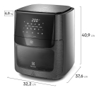 Fritadeira Elétrica Air Fryer Oven Sem Óleo Electrolux 12L Digital Grafite 1700W EAF90 Experience Por Rita Lobo
