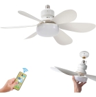 Ventilador Com Led 3core De Teto Silencioso Controle Remoto Estrutura Branco