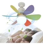 Ventilador Com Led 3core De Teto Silencioso Controle Remoto Estrutura Branco
