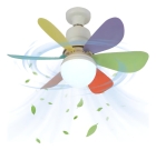 Ventilador Com Led 3core De Teto Silencioso Controle Remoto Estrutura Branco