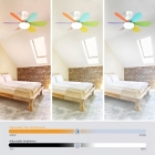 Ventilador Com Led 3core De Teto Silencioso Controle Remoto Estrutura Branco