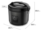 Panela Elétrica Electrolux vapor arroz capacidade 3,5L 10 Xícaras 2 em 1 timer panela removível antiaderente tampa com visor transparente ERC30 preto por Rita Lobo