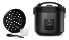 Panela Elétrica Electrolux vapor arroz capacidade 3,5L 10 Xícaras 2 em 1 timer panela removível antiaderente tampa com visor transparente ERC30 preto por Rita Lobo