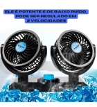 Mini Ventilador Painel Caminhão Carro 12v Rotação 360 Diâmetro 10 Cm