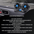 Mini Ventilador Painel Caminhão Carro 12v Rotação 360 Diâmetro 10 Cm