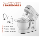 Batedeira Planetária 700w BP-03-W Branca Mondial Cor Branco Frequência 60