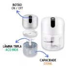 Triturador Mini Processador De Alimentos Multifuncional Cor Sortidos