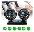 Ventilador Automotivo Duplo 12v Ajustável 2 Velocidade Diâmetro 11 Cm