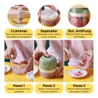 Mini Processador De Alimentos Moedor Elétrico De Alho S/ Fio Cor Branco