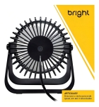 Mini Ventilador De Mesa Bright Usb 5w Cód.vn001 Preto Material das pás Plástico Quantidade de pás 3
