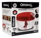 Triturador De Alimentos Manual 500 Ml 3 Lâminas Processador