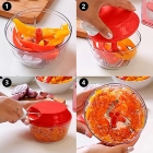 Triturador De Alimentos Manual 500 Ml 3 Lâminas Processador