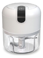 Triturador De Alho Processador Elétrico Usb 3 Lâminas Cor Branco