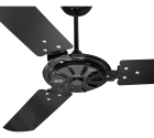 Ventilador de teto Ventex Comercial com 3 pás de MDF preto estrutura preto, 1.1m de diâmetro