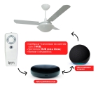 Ventilador De Teto Citrino Branco Tron Com Controle Remoto Compatível Com Alexa