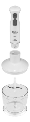 Mixer Philco PMX1000 4 Lâminas Pro Maxx 2 E 1 500w Branco