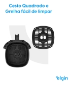 Fritadeira Elétrica Air Fryer Elgin Start Fry 3,5l Cor Preto