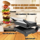 Sanduicheira Grill Misteira Elétrica Omeleteira Multifuncional Aço Inox Chapa Antiaderente A5 Austin