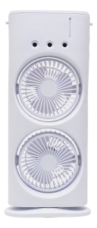 Ventilador Portátil Umidifiador Doméstico De Cabeça Dupla Elétrico Luz Estrutura Branco Pás Branco 10w Swave