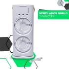 Ventilador Portátil Umidifiador Doméstico De Cabeça Dupla Elétrico Luz Estrutura Branco Pás Branco 10w Swave