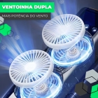 Ventilador Portátil Umidifiador Doméstico De Cabeça Dupla Elétrico Luz Estrutura Branco Pás Branco 10w Swave