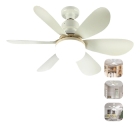 Ventilador De Teto Com Lâmpada Led E27 Flower 40w Estrutura Branco Pás Branco Diâmetro 42 cm Frequência 50/60Hz Material das pás Plástico Quantidade de pás 6