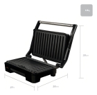 Grill Sanduicheira Mallory Chefpro 900w Black Inox Antiaderente Com Coletor Gordura