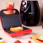 Sanduicheira Grill Antiaderente Inox Ams 500 Red
