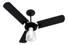 Ventilador Teto 3 C3v Venti Delta 37-3255 Estrutura Preto Pás Preto Diâmetro 95 Cm Frequência 60 Material Das Pás Mdf Lacado