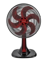 Ventilador Oscilante De Mesa Turbo 30cm Ventisol 6 Pás Cor da estrutura Preto Cor Das Pás Vermelho