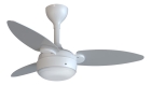 Ventilador De Teto Inverter Elluz 3 Pás Branco E Cinza Com Controle Remoto Ventisol