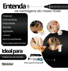 Misturador Bebidas ovos Portátil Elétrico Bateria Mini Mixer Cor Preto Woosh