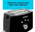 Torradeira Tostador De Pão 7 Niveis Black Decker 800w Cor Preto