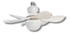 Ventilador de teto silencioso com 6 aspas, 3 velocidades, lâmpada LED, branco, 40W, Kaprot