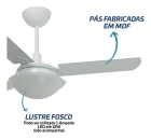 Ventilador De Teto Citrino Tron Branco 3 Pás