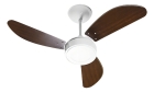 Ventilador De Teto Com 3 Pás New Light Led Venti-delta Cor da estrutura Branco Cor das pás Tabaco