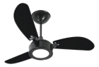 Ventilador De Teto Venti-delta New Light Led 6500k Pto Cor da estrutura Preto Cor das pás Preto