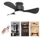 Ventilador De Teto Com Luz E Ventilador De Teto Com Controle, Ventilador De Teto Silencioso De 71 Cm, Com Motor Dc Reversível, Ventilador De Teto Econômico Com Temporizador Para Quartos, Terraços